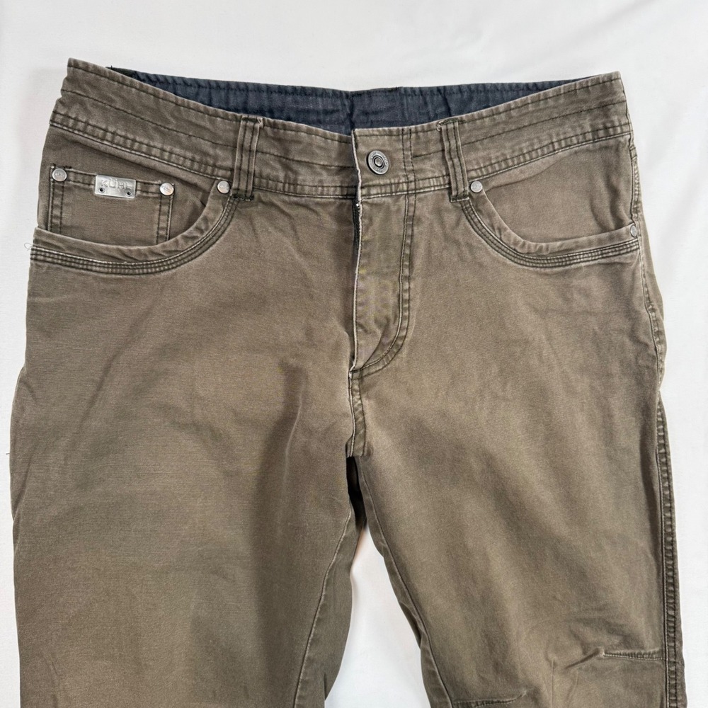 KUHL Kanvus Jean Mens 34x30 Brown Stretch Canvas Outdoor Hiking Pants RN108846